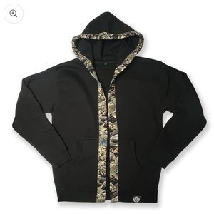 ShoyuDrip | Koi and Waves on Black Happi Hoodie | medium | NWT